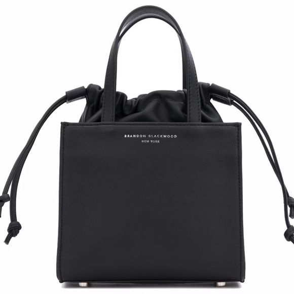 Brandon Blackwood Laura Mini Tote In Black Leather - Picture 1 of 2